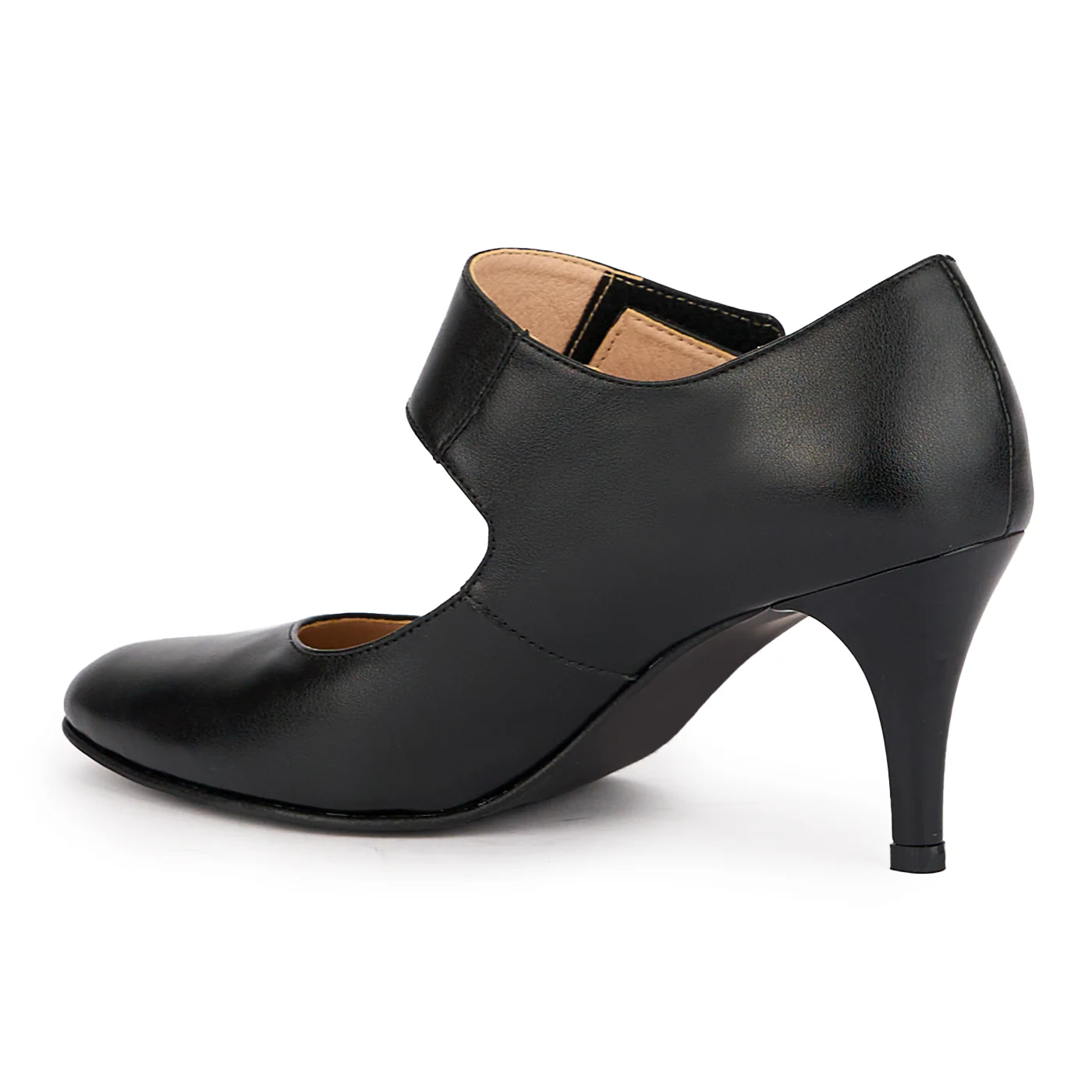 Pantofi dama din piele naturala cu bareta pe glezna si toc subtire 8 cm 16967 - Image 2