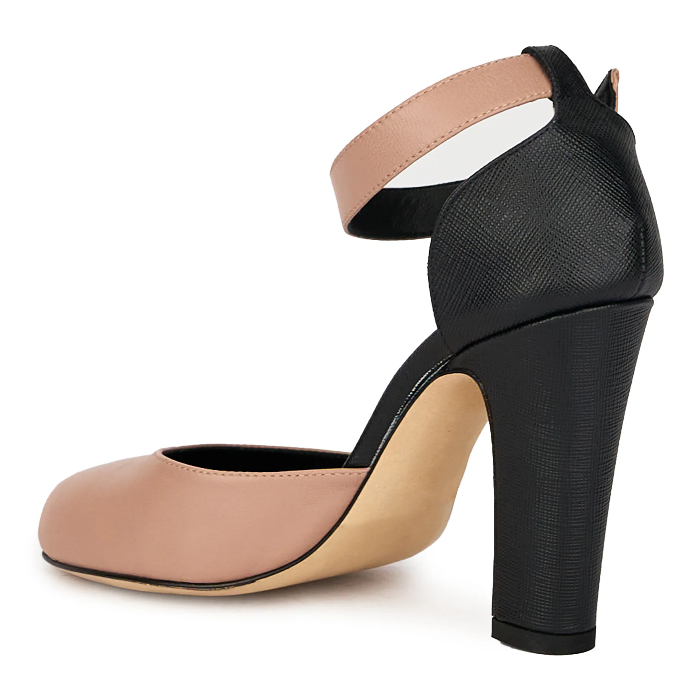 Pantofi dama din piele naturala cu toc gros 10 cm 17785 - Image 2