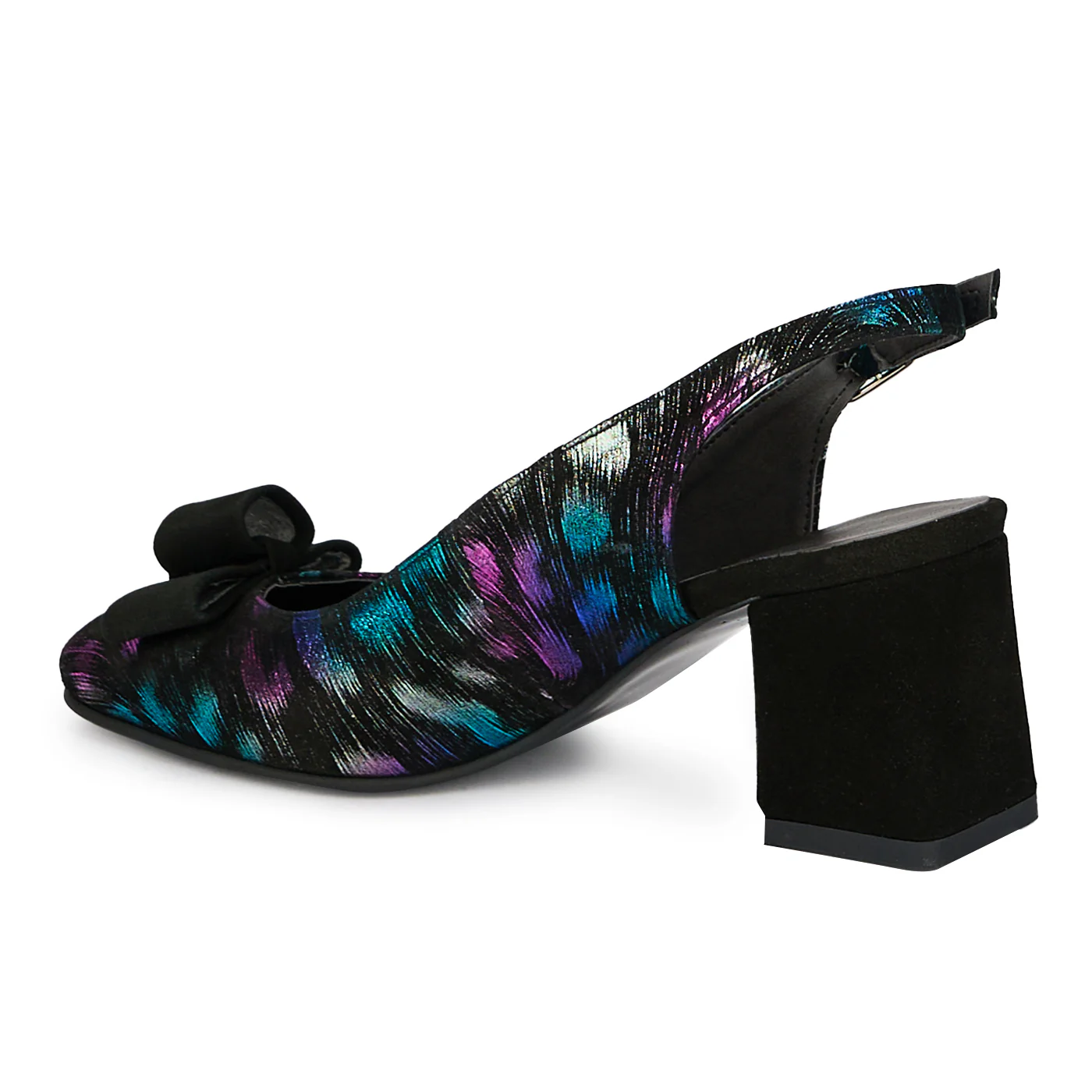 Pantofi dama din piele naturala cu toc gros 6.5 cm 17935 - Image 2