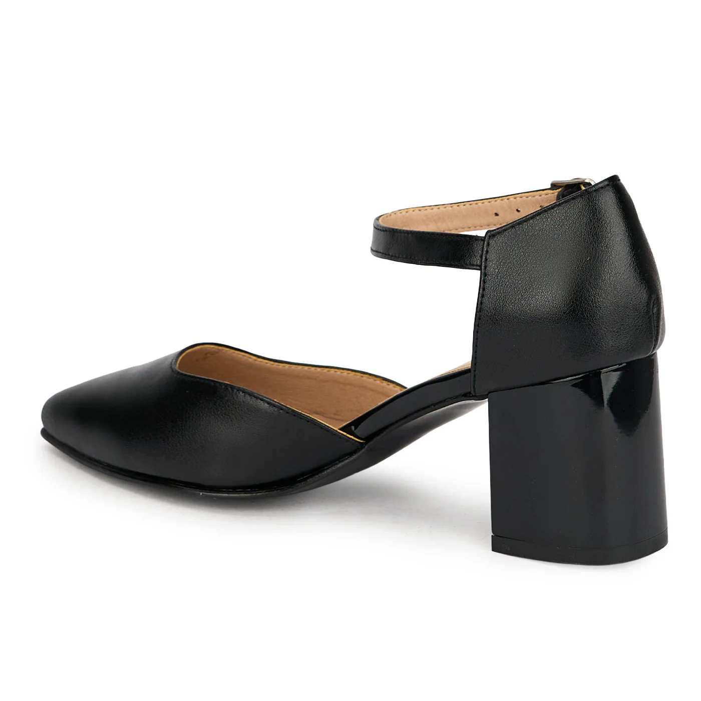 Pantofi dama din piele naturala cu toc gros 6.5 cm 19157 - Image 2