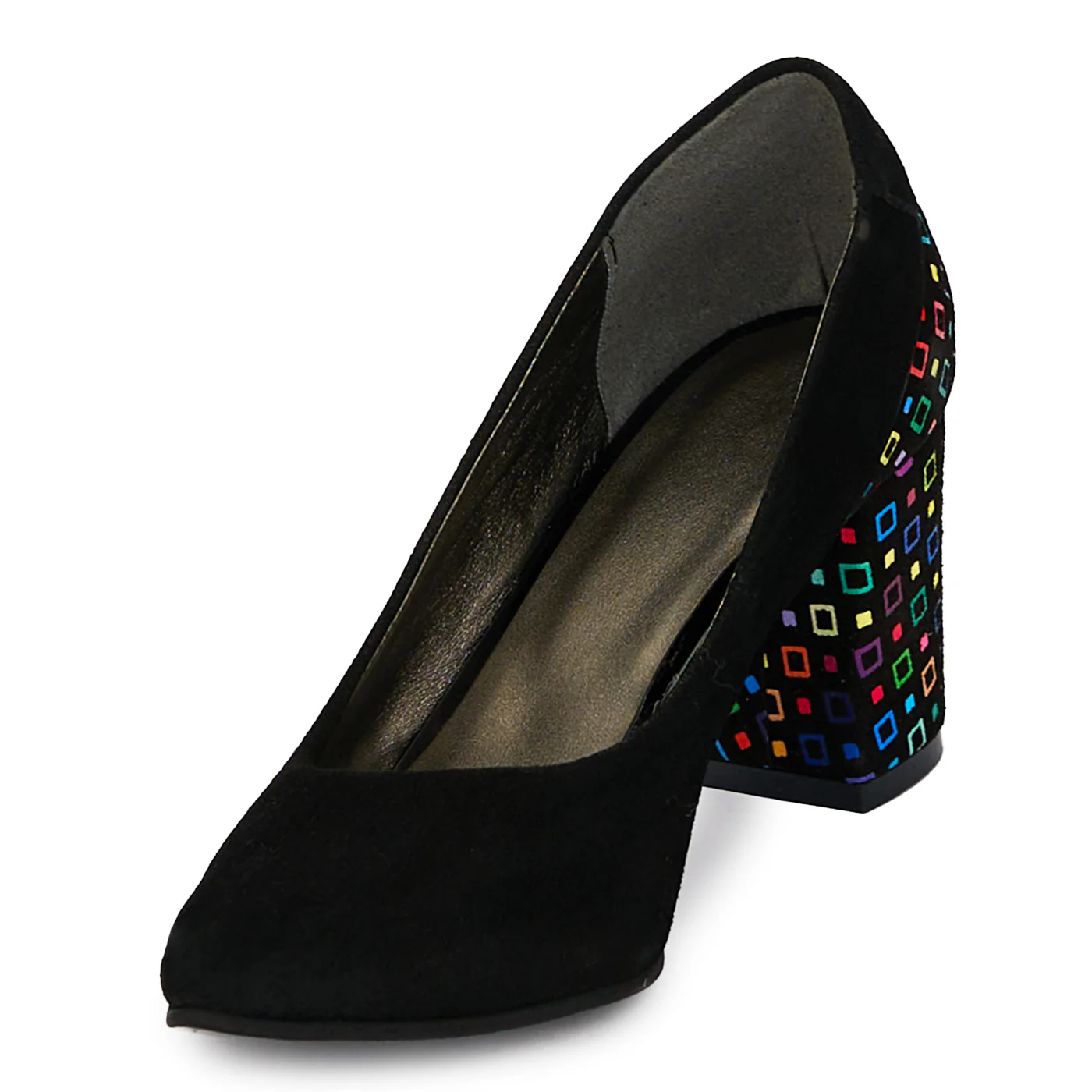 Pantofi dama din piele naturala cu toc gros 7.5 cm 17928 - Image 3