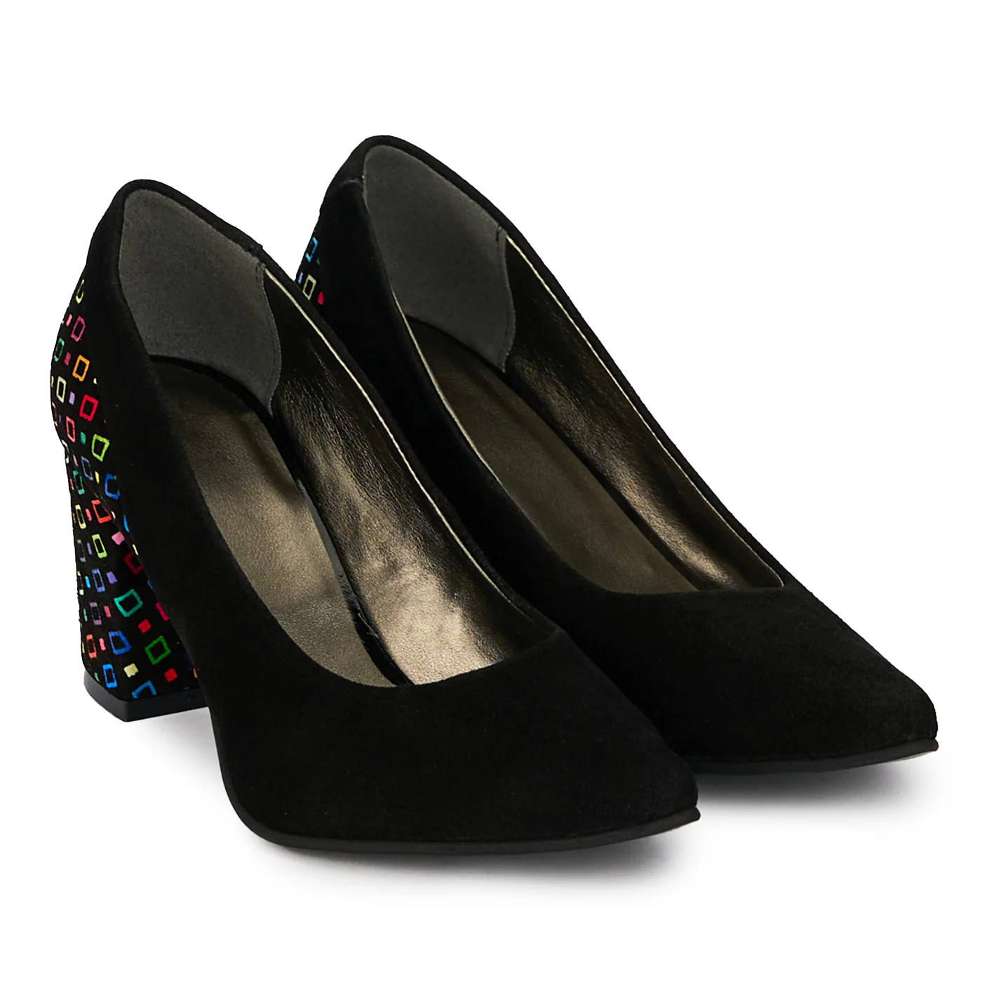 Pantofi dama din piele naturala cu toc gros 7.5 cm 17928 - Image 4