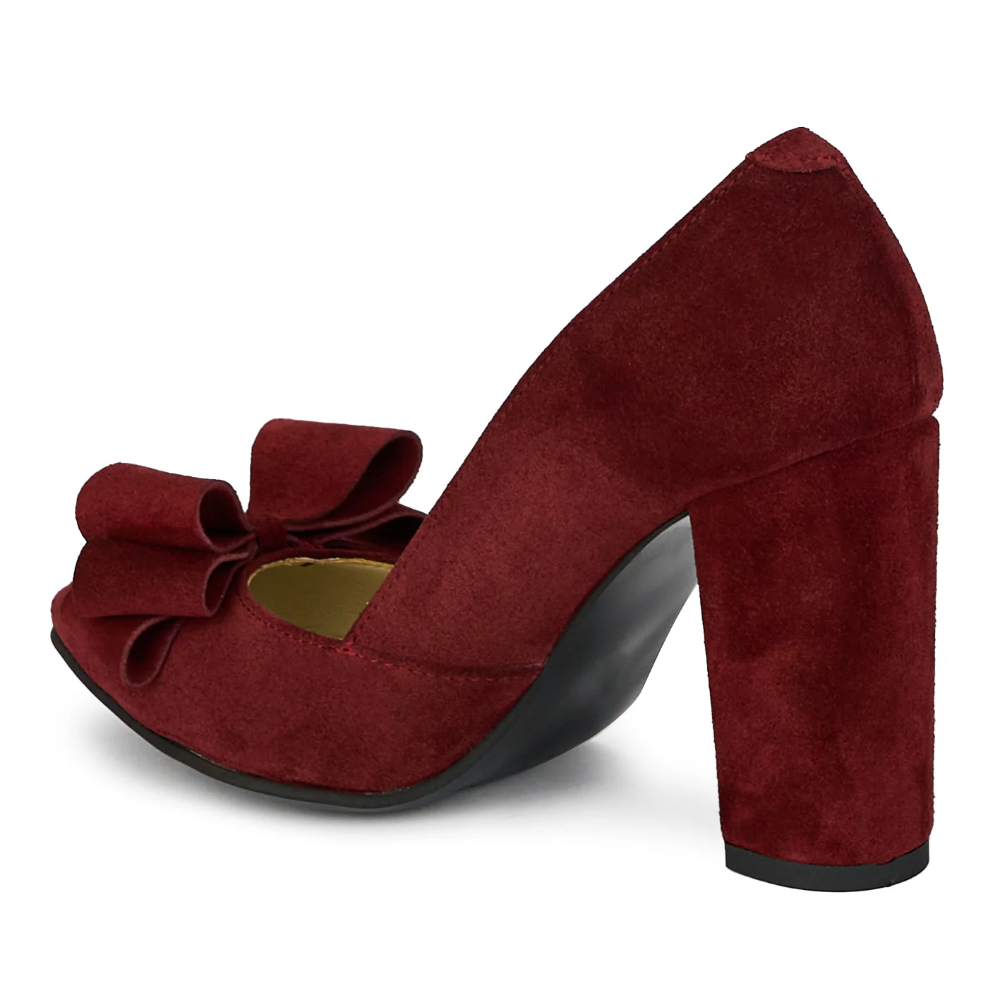 Pantofi dama din piele naturala cu toc gros 9.5 cm 17954 - Image 2