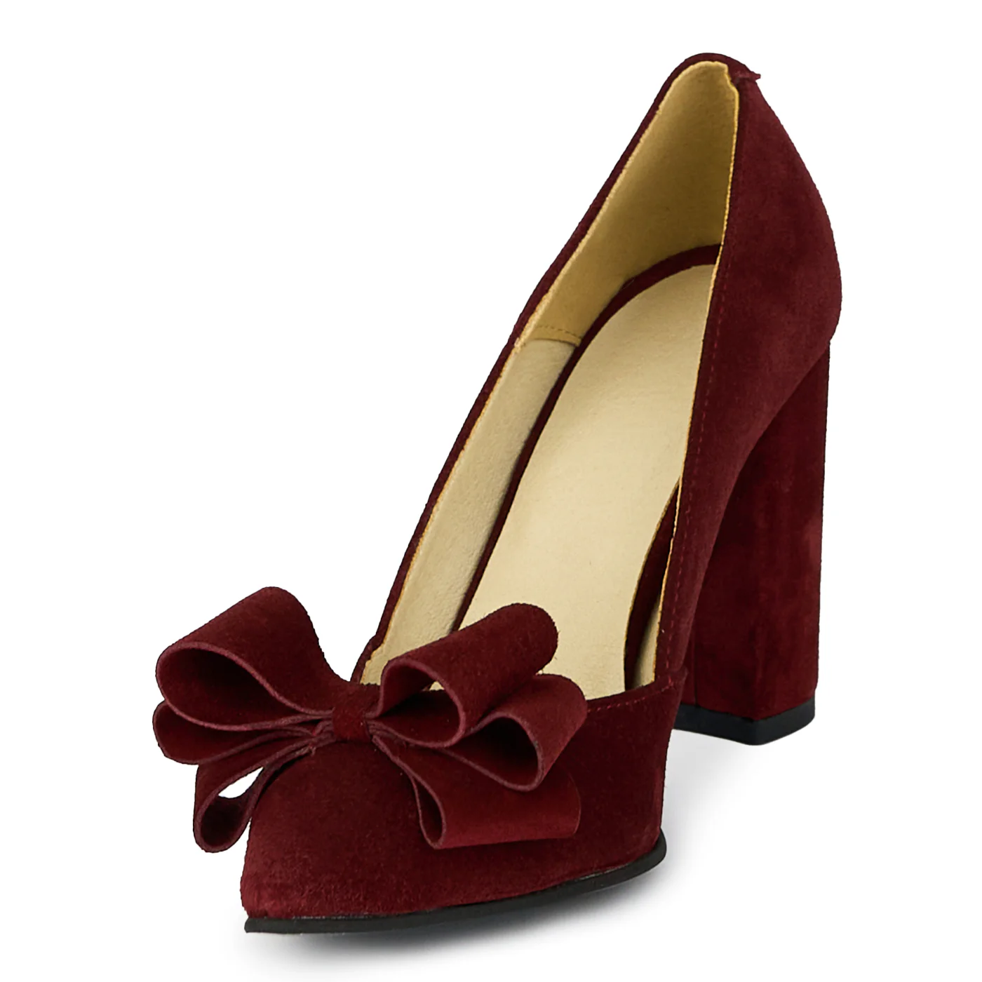 Pantofi dama din piele naturala cu toc gros 9.5 cm 17954 - Image 3