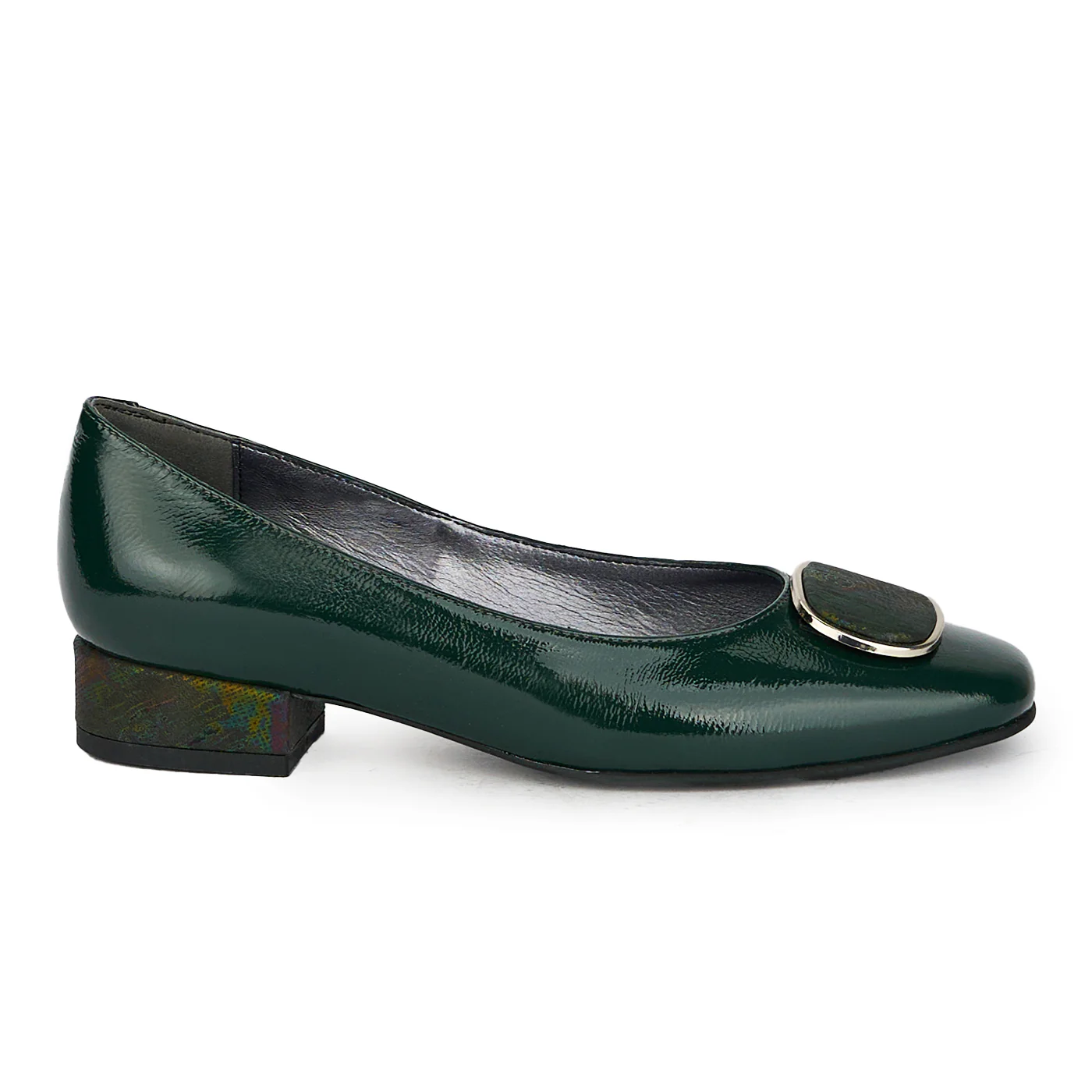 Pantofi dama din piele naturala cu toc mic 17804