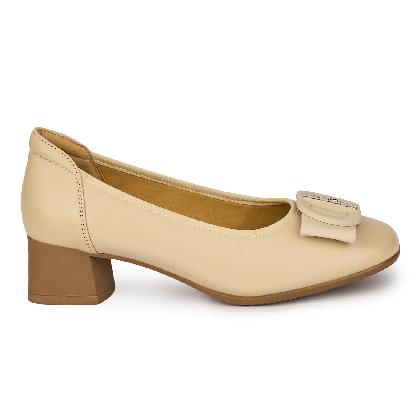 Pantofi dama din piele naturala cu toc mic 17983