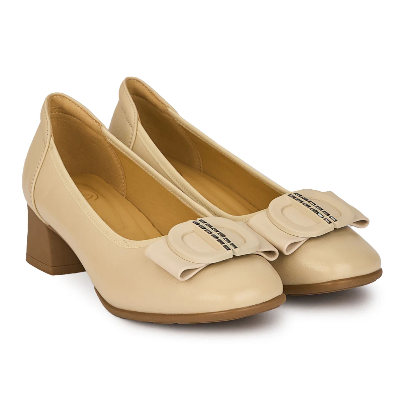 Pantofi dama din piele naturala cu toc mic 17983 - Image 4