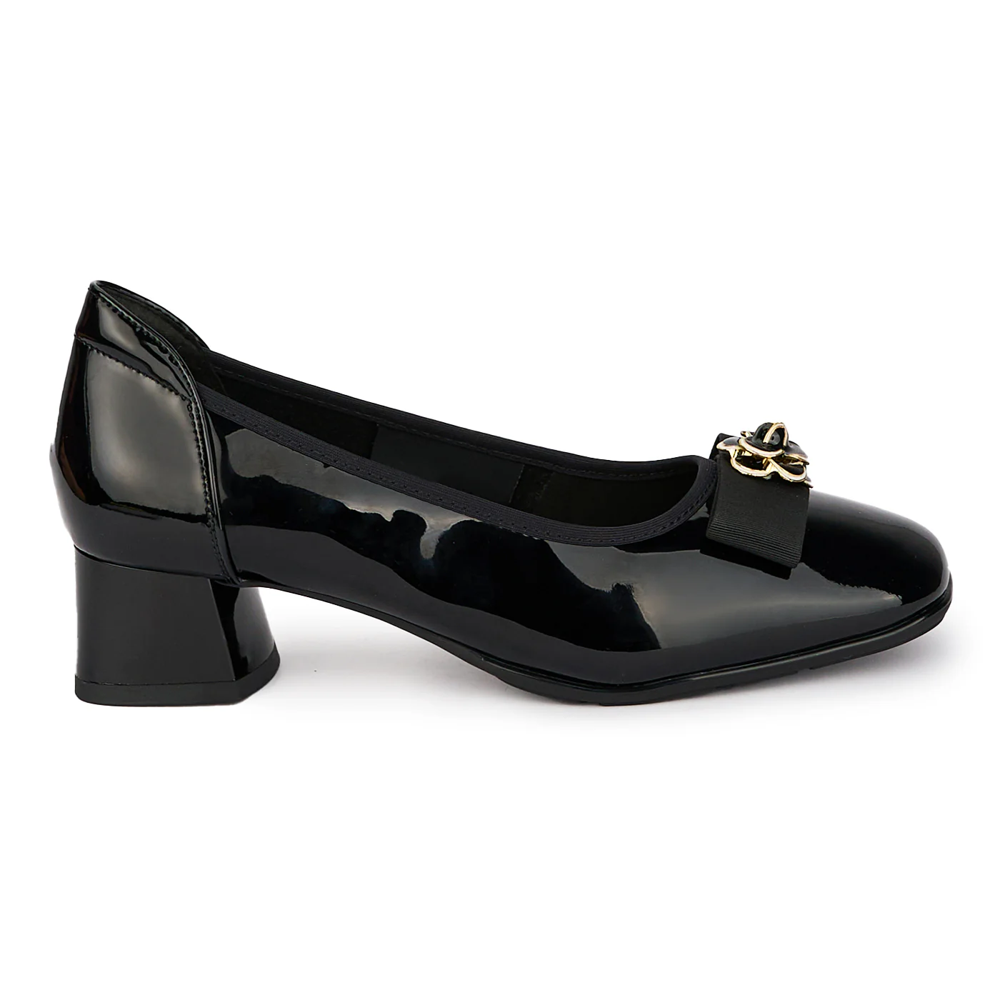 Pantofi dama din piele naturala cu toc mic 17984
