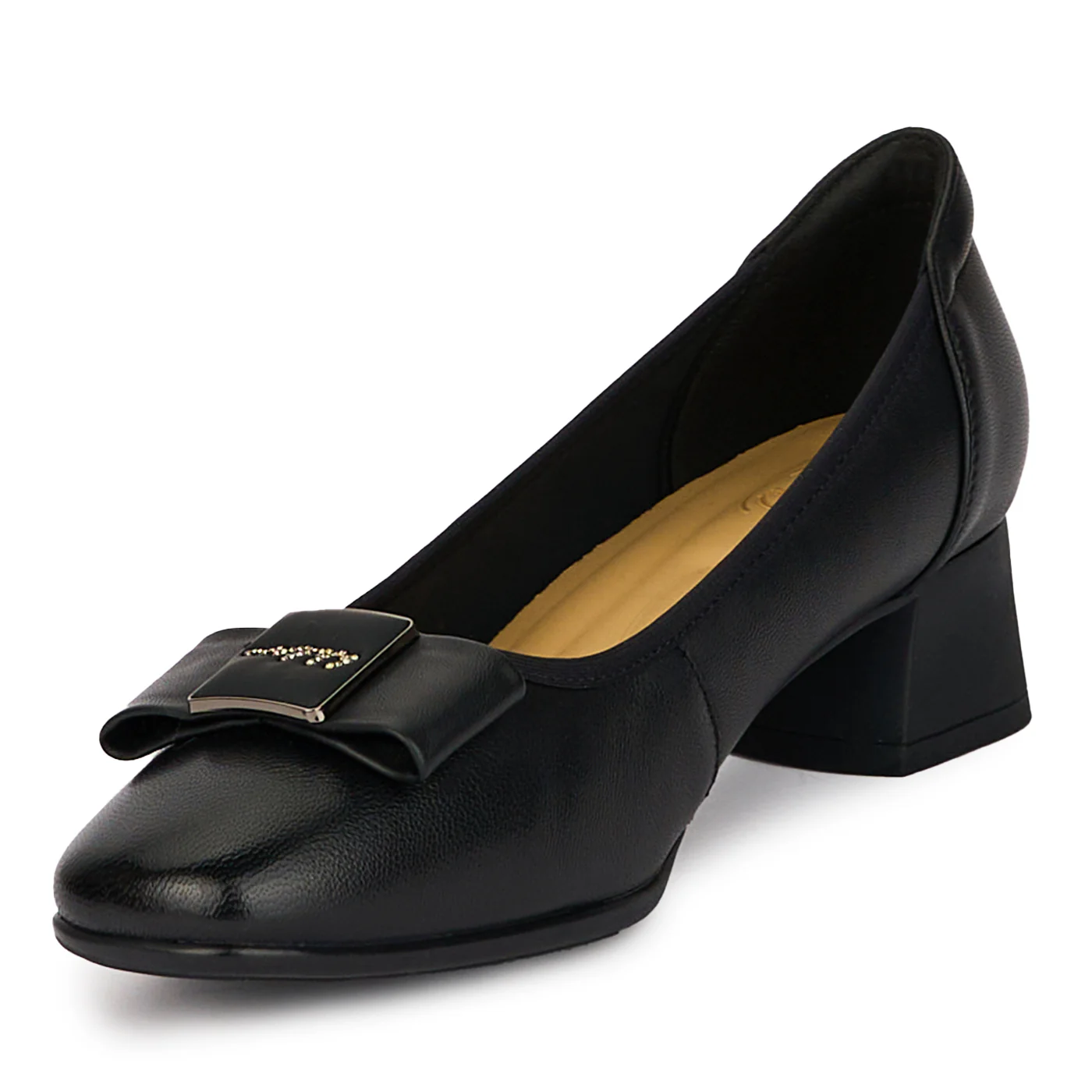 Pantofi dama din piele naturala cu toc mic 17987 - Image 3
