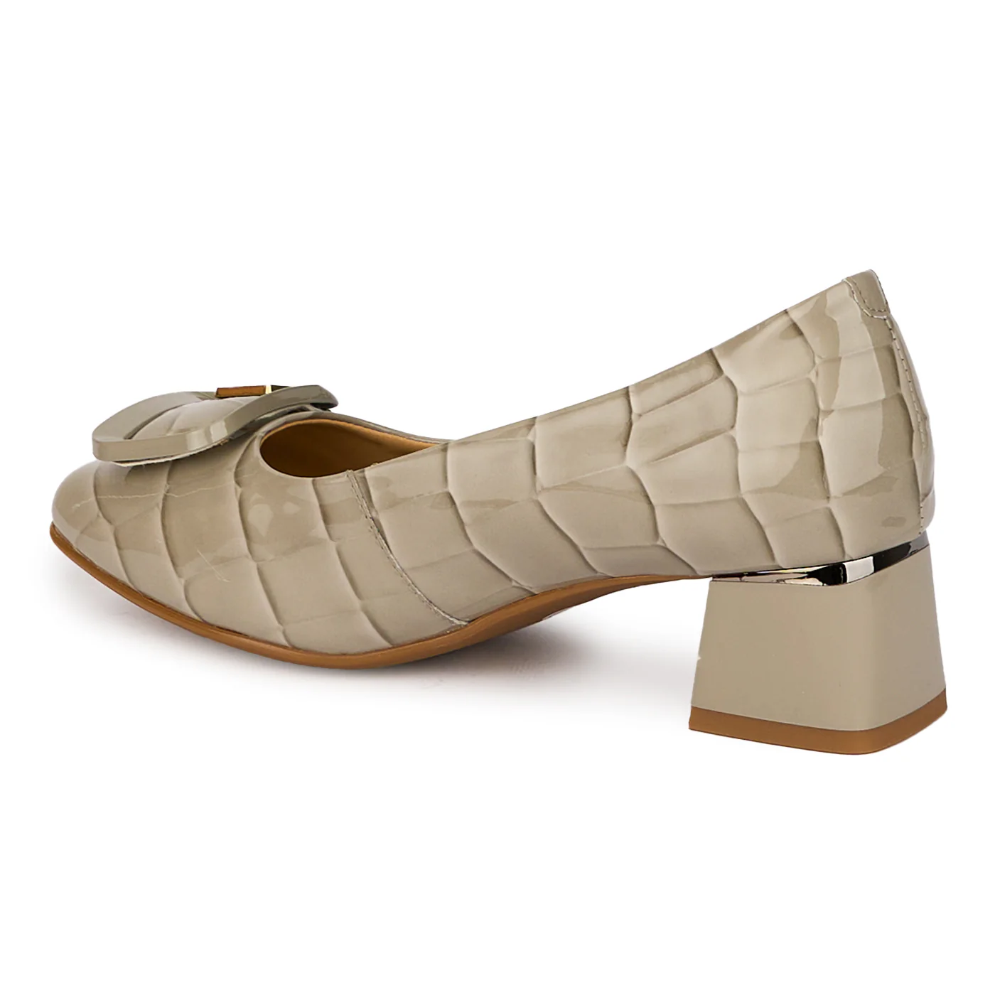 Pantofi dama din piele naturala cu toc mic 17989 - Image 2