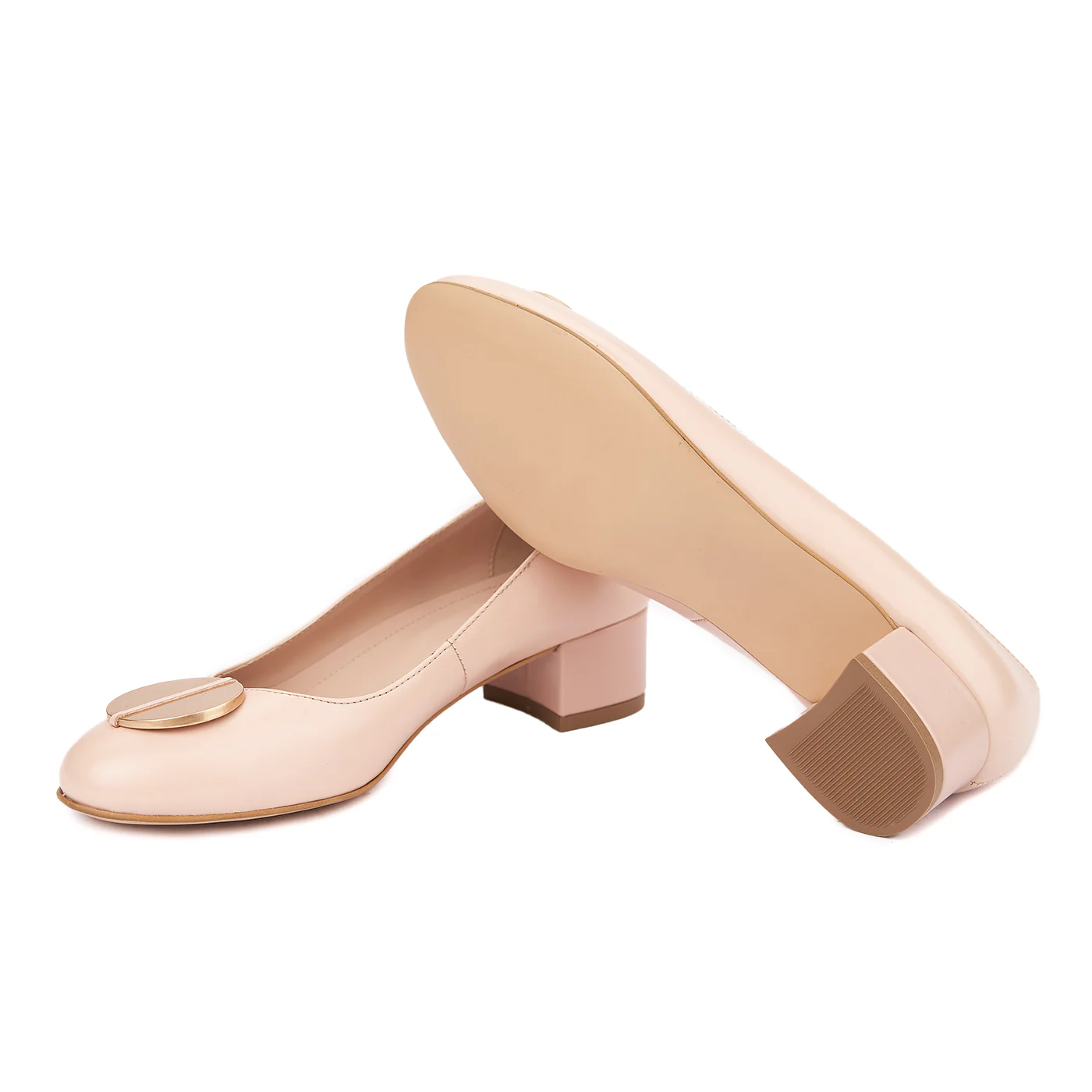 Pantofi dama din piele naturala cu toc mic 4555 - Image 3
