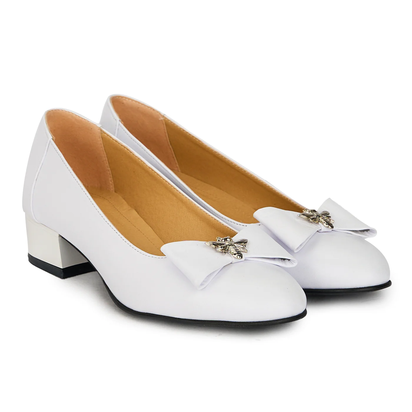 Pantofi dama din piele naturala cu toc mic gros 3 cm 17864 - Image 4