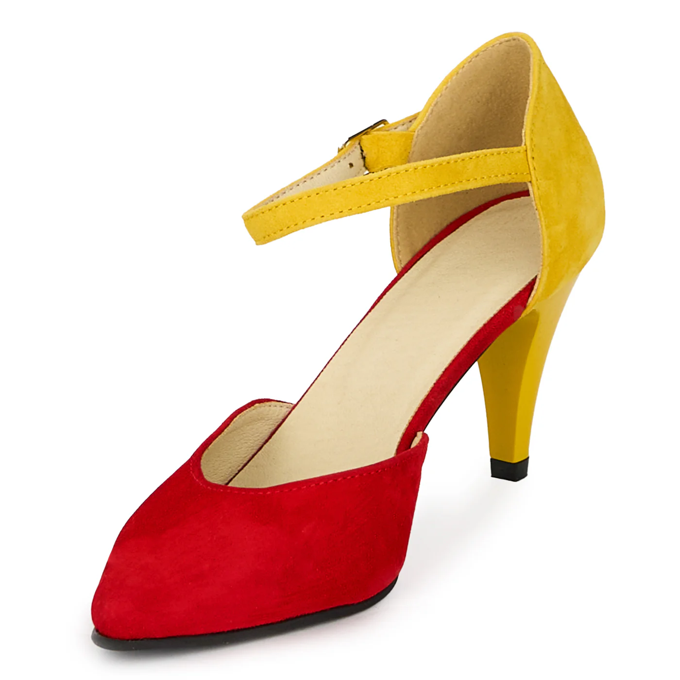 Pantofi dama din piele naturala cu toc subtire 7.5 cm 17927 - Image 3
