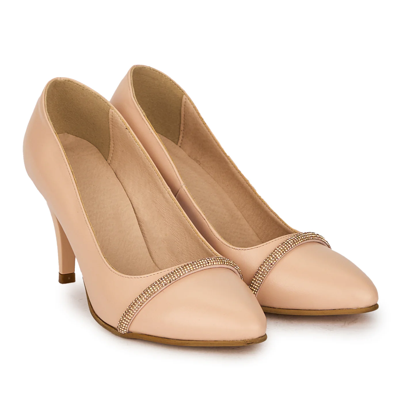 Pantofi dama din piele naturala cu toc subtire 8 cm 17882 - Image 4
