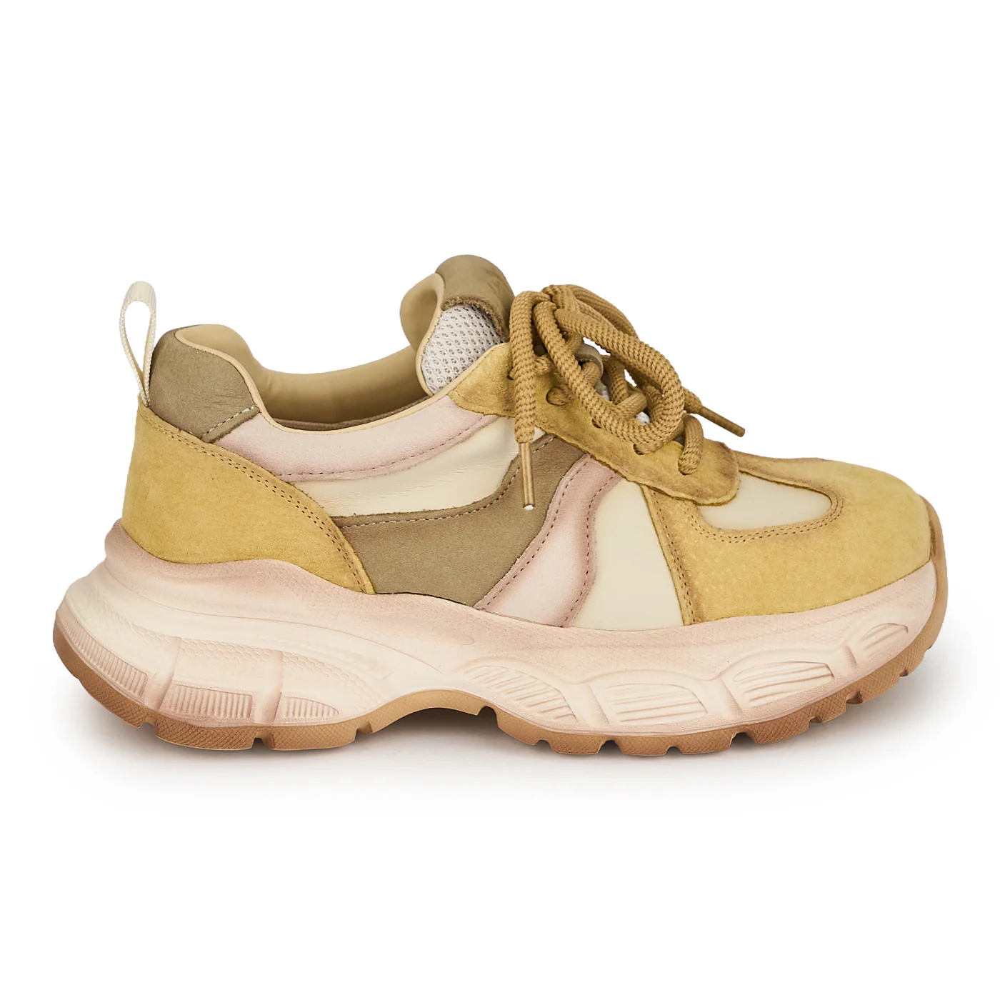 Pantofi dama din piele naturala galbena 19261