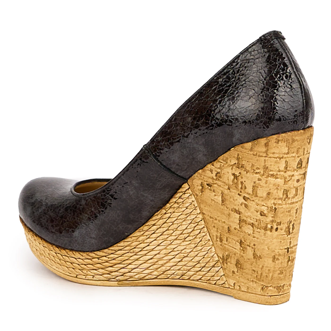 Pantofi dama din piele naturala gri cu platforma 10.5 cm 16676 - Image 2