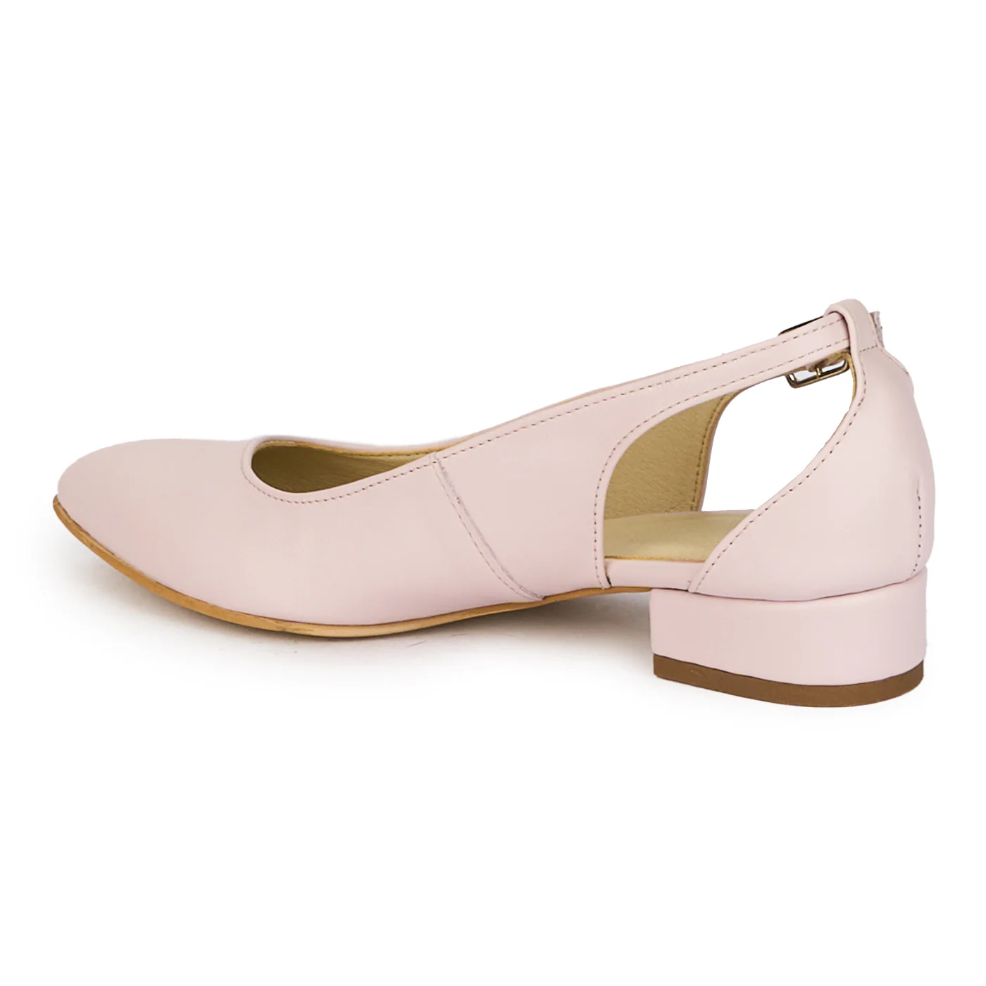 Pantofi dama din piele naturala lila cu toc mic 3 cm 18282 - Image 2
