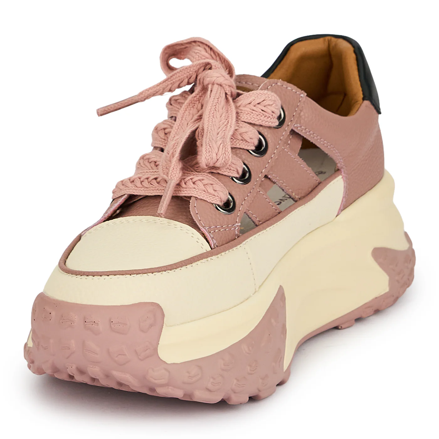 Pantofi dama din piele naturala lila decupati lateral 19284 - Image 3