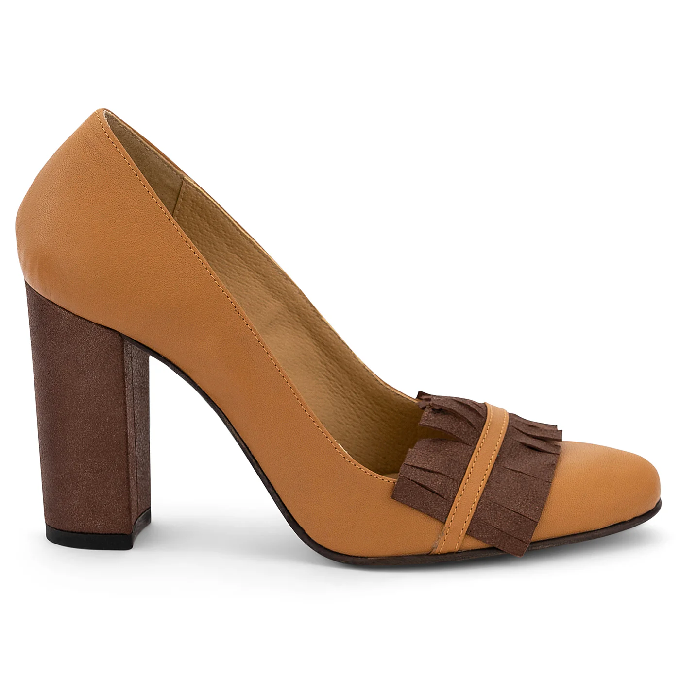 Pantofi dama din piele naturala maro 14110