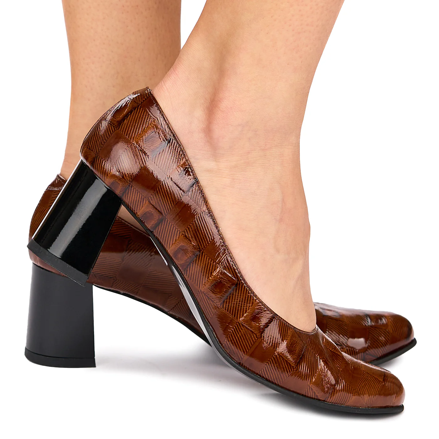 Pantofi dama din piele naturala maro 9003