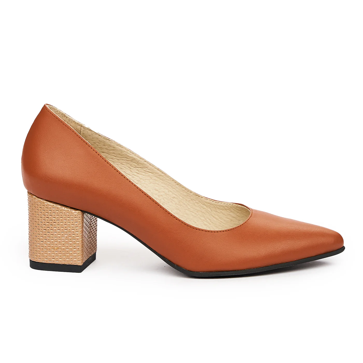 Pantofi dama din piele naturala maro 9327