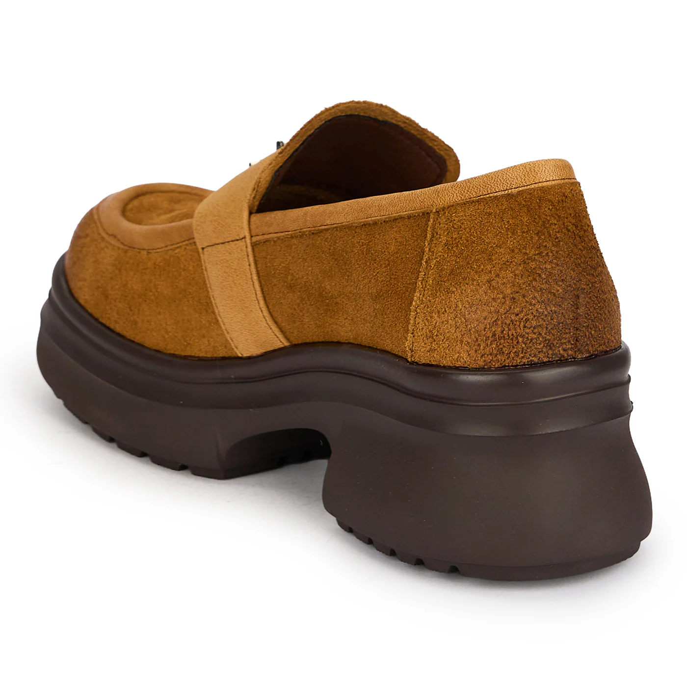 Pantofi dama din piele naturala maro cu talpa inalta 5.5 cm 19508 - Image 2