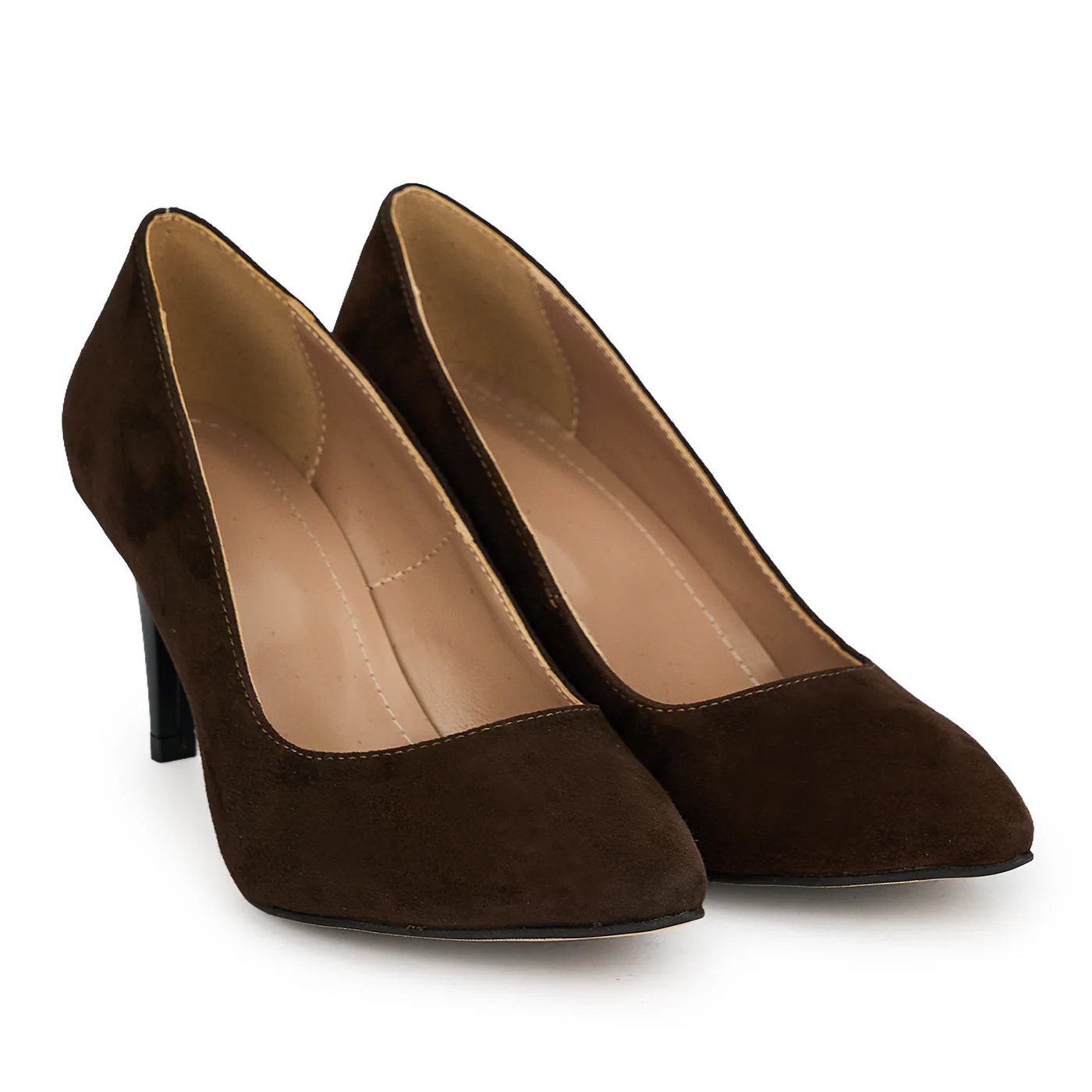 Pantofi dama din piele naturala maro cu toc subtire 7.5 cm 19377 - Image 4