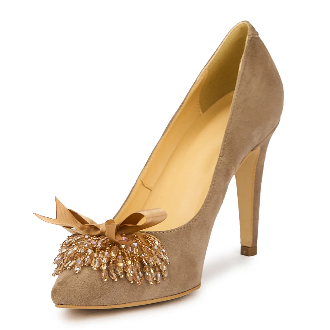 Pantofi dama din piele naturala maro cu toc subtire 9.5 cm 15553 - Image 3