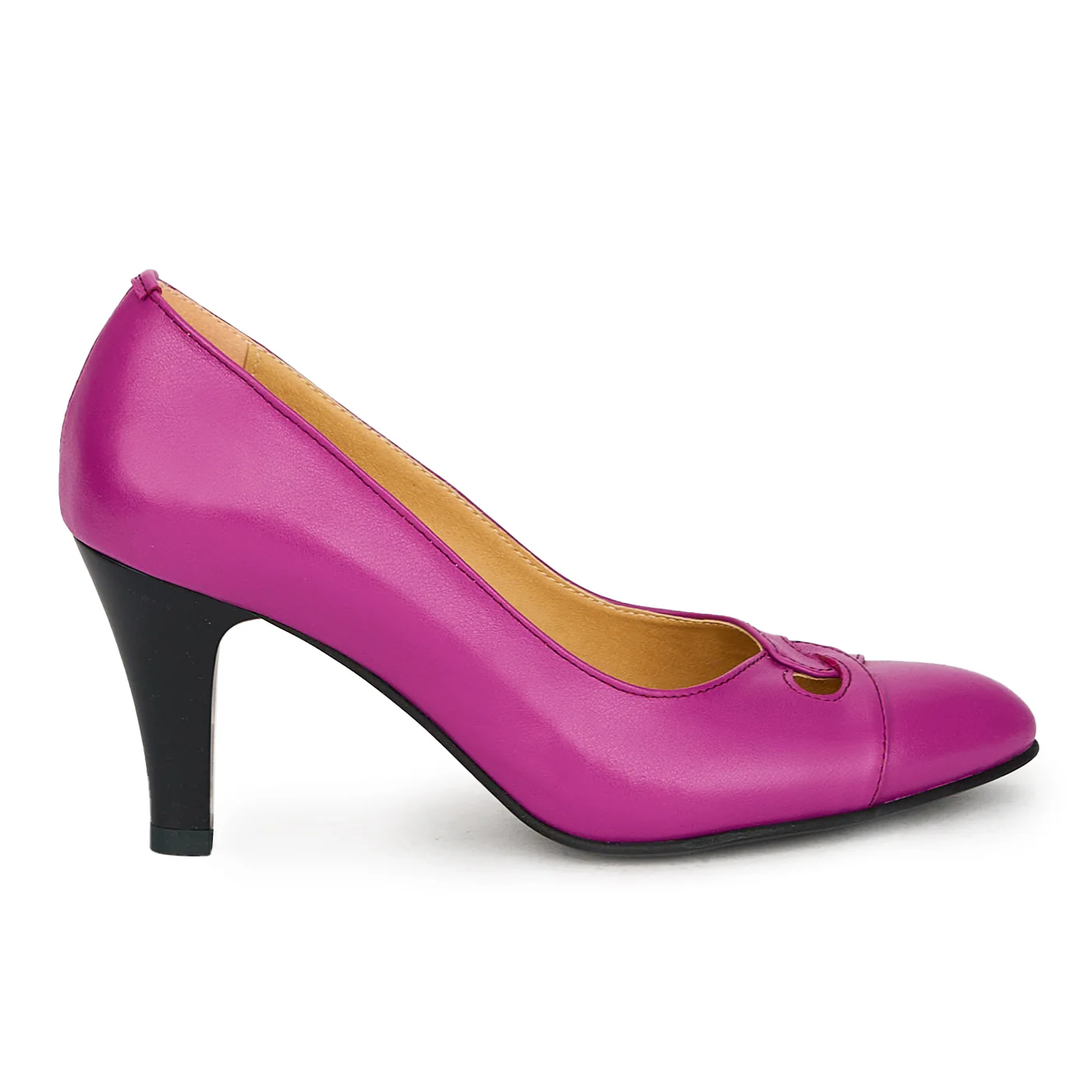 Pantofi dama din piele naturala mov 17651
