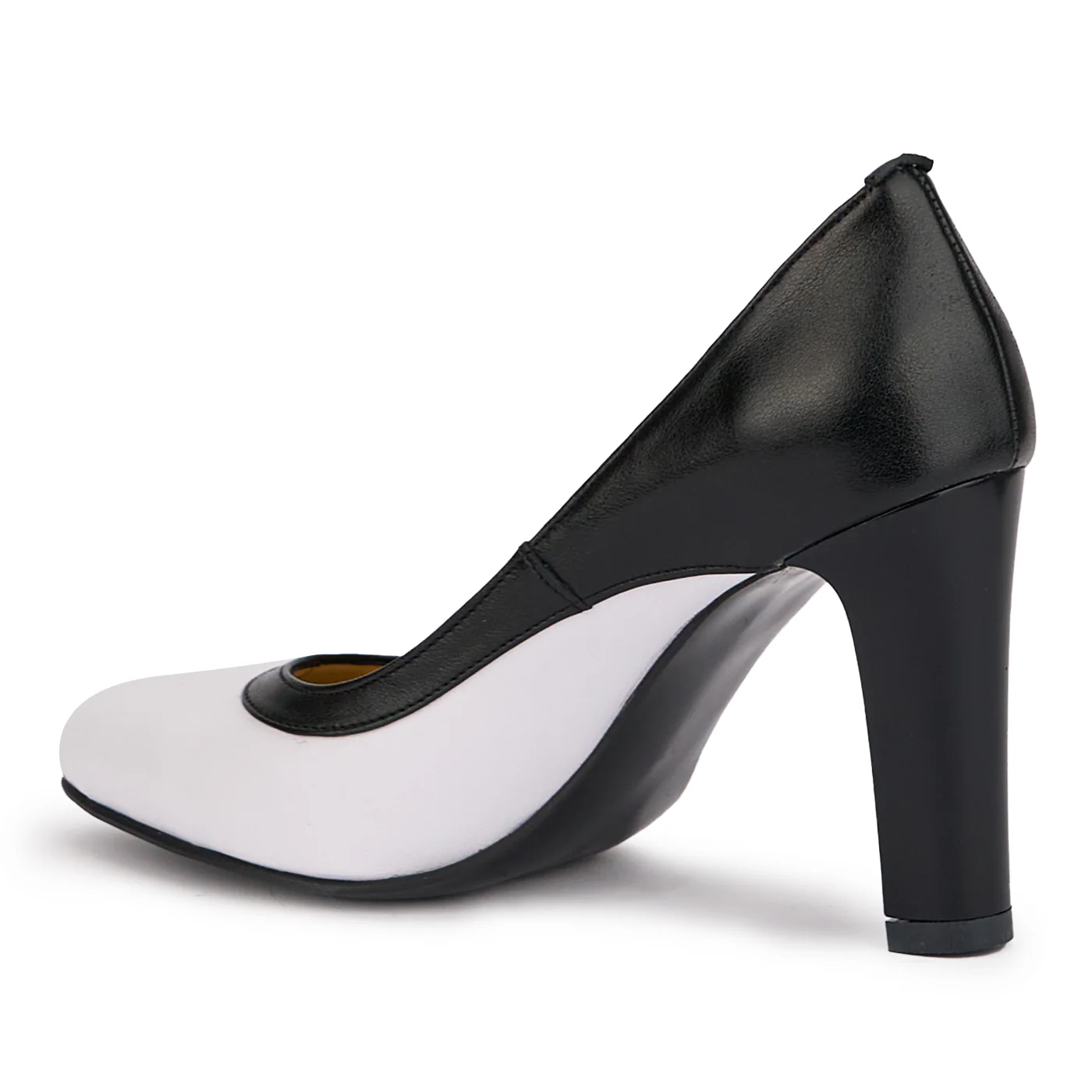 Pantofi dama din piele naturala multicolor cu toc gros 9.5 cm 16917 - Image 2