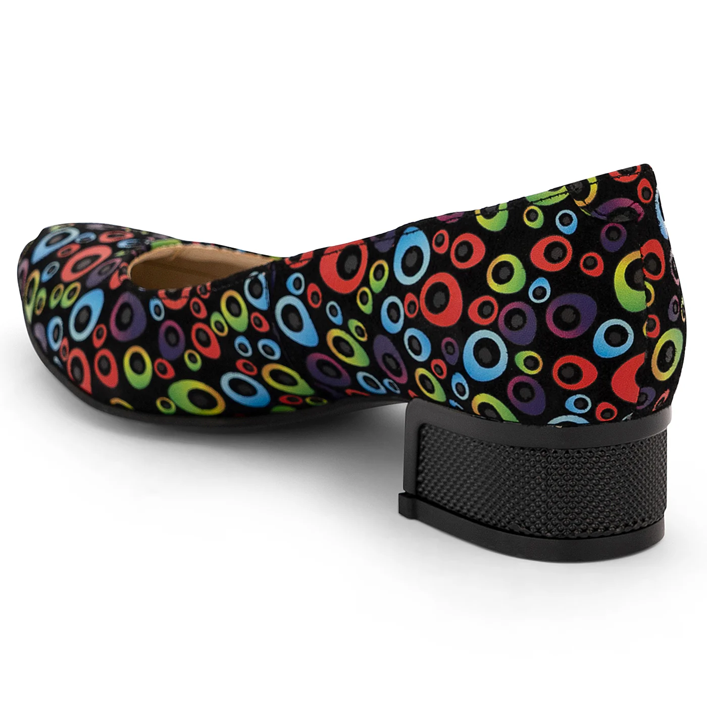 Pantofi dama din piele naturala multicolor cu toc mic 3.5 cm 14186 - Image 2