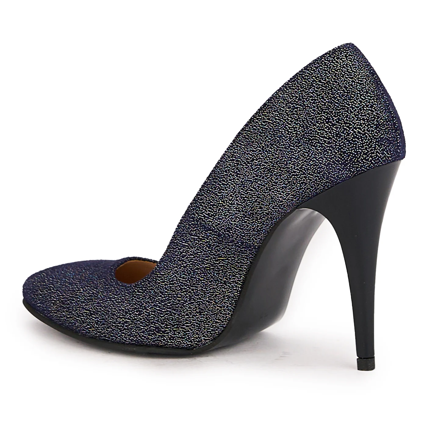 Pantofi dama din piele naturala multicolor cu toc subtire 11 cm 16667 - Image 2