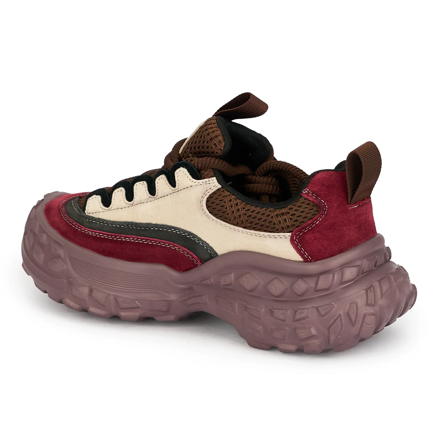 Pantofi dama din piele naturala multicolora cu talpa inalta 5 cm 19064 - Image 2