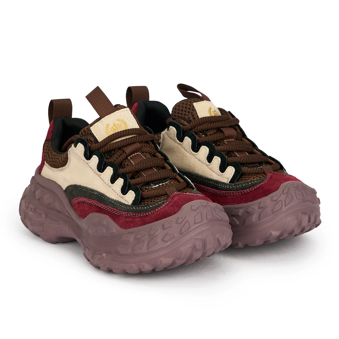 Pantofi dama din piele naturala multicolora cu talpa inalta 5 cm 19064 - Image 4