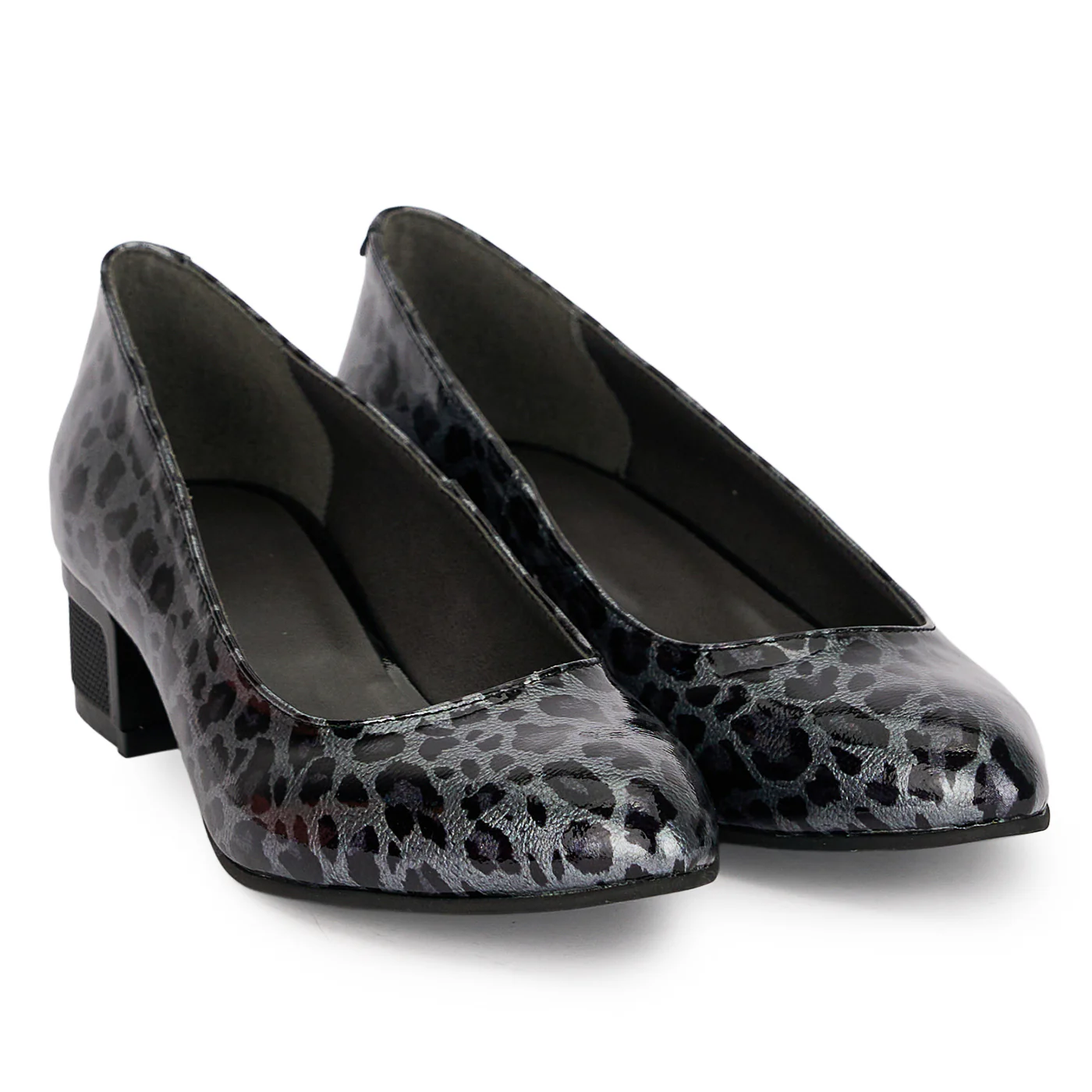 Pantofi dama din piele naturala multicolora cu toc gros 3.5 cm 18877 - Image 4