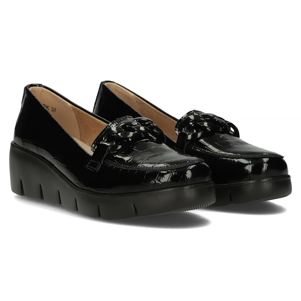 Pantofi dama din piele naturala neagra 13001 - Image 4