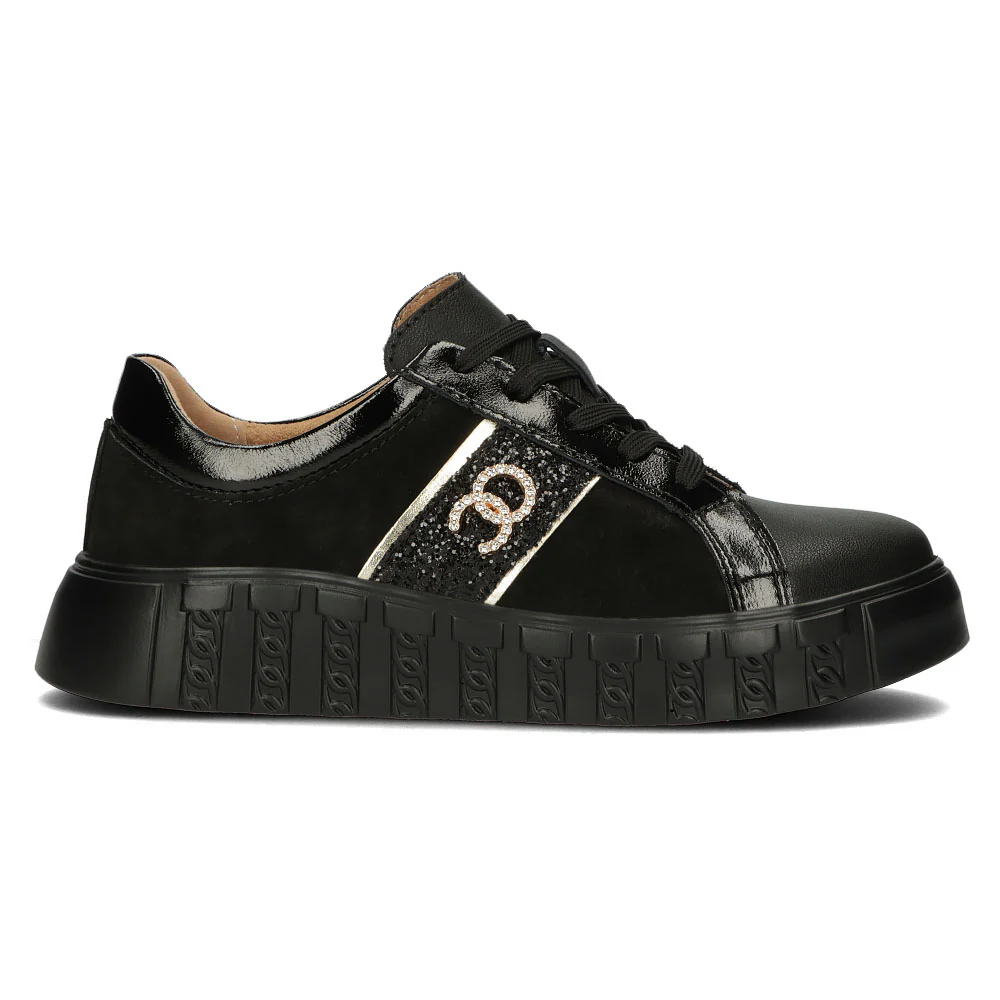 Pantofi dama din piele naturala neagra 13005