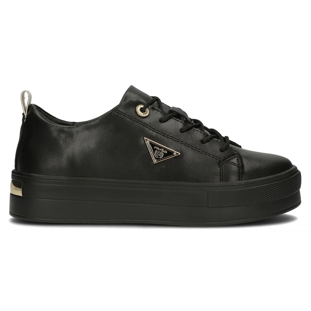 Pantofi sport dama din piele naturala neagra 13006