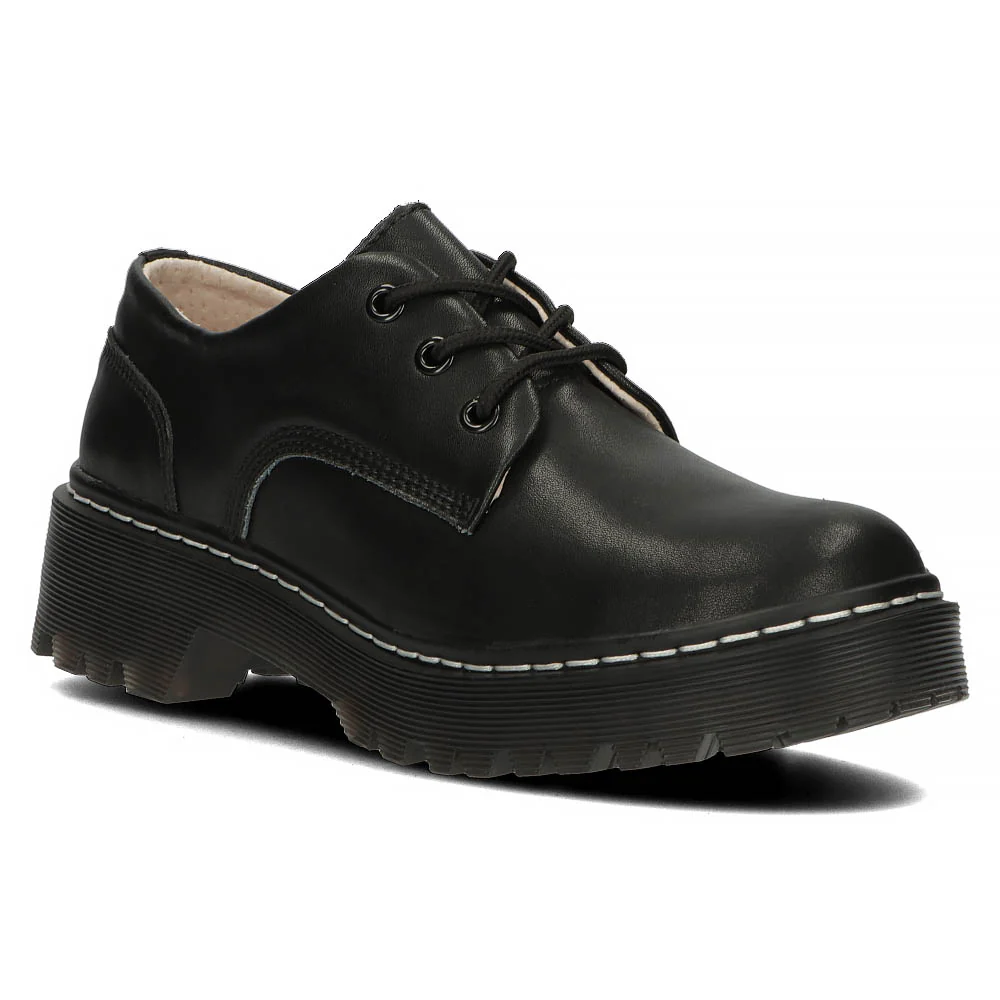Pantofi dama din piele naturala neagra 13031 - Image 7