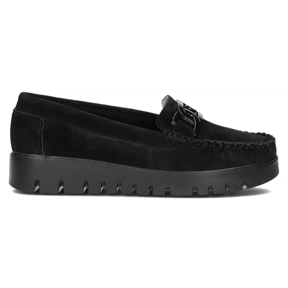 Pantofi dama din piele naturala neagra 13050