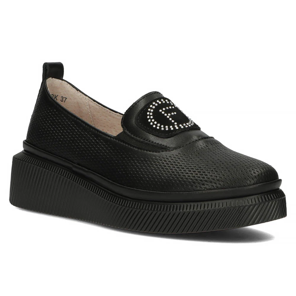 Pantofi dama din piele naturala neagra 13057 - Image 2