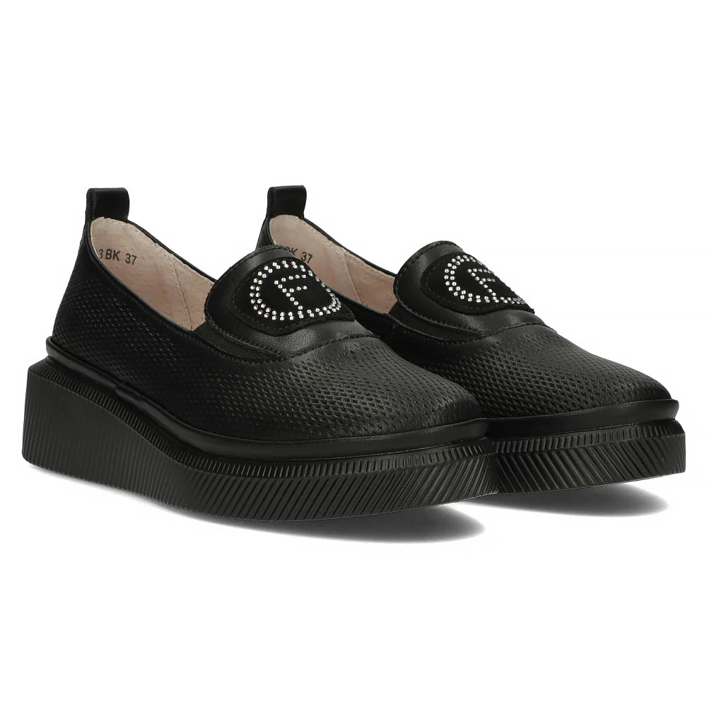 Pantofi dama din piele naturala neagra 13057 - Image 4