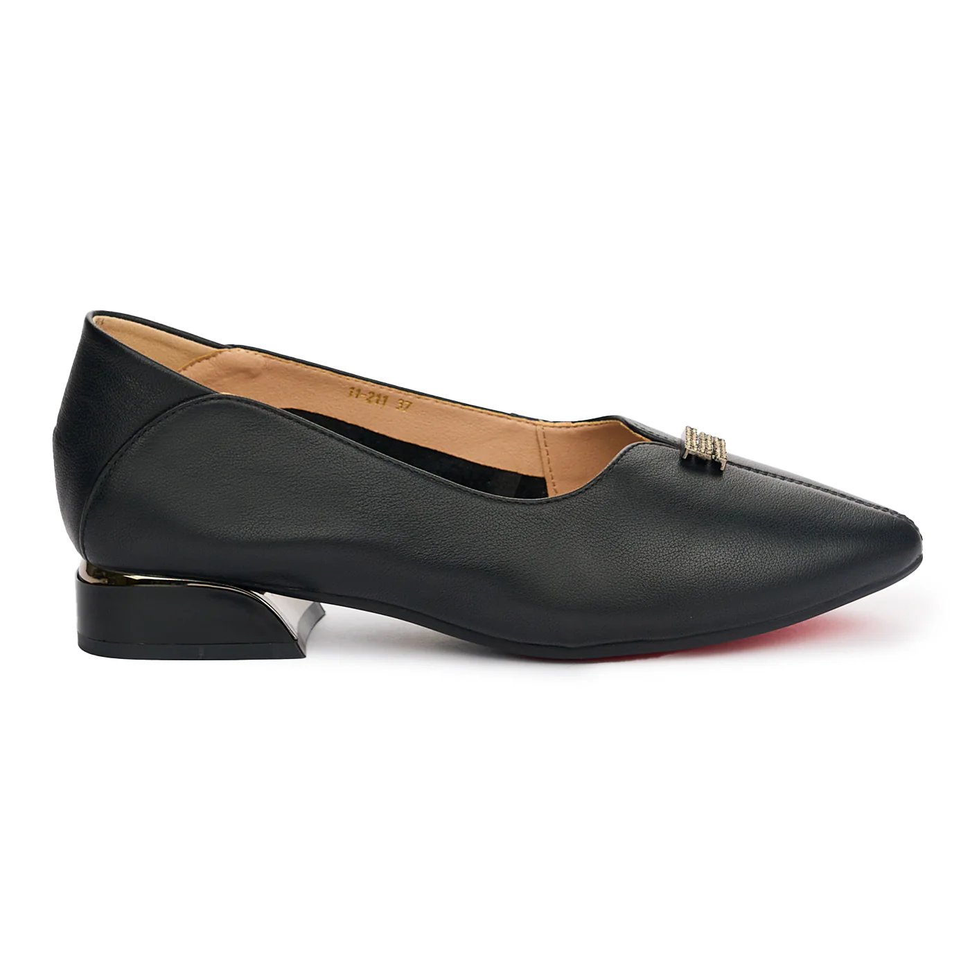 Pantofi dama din piele naturala neagra 13107