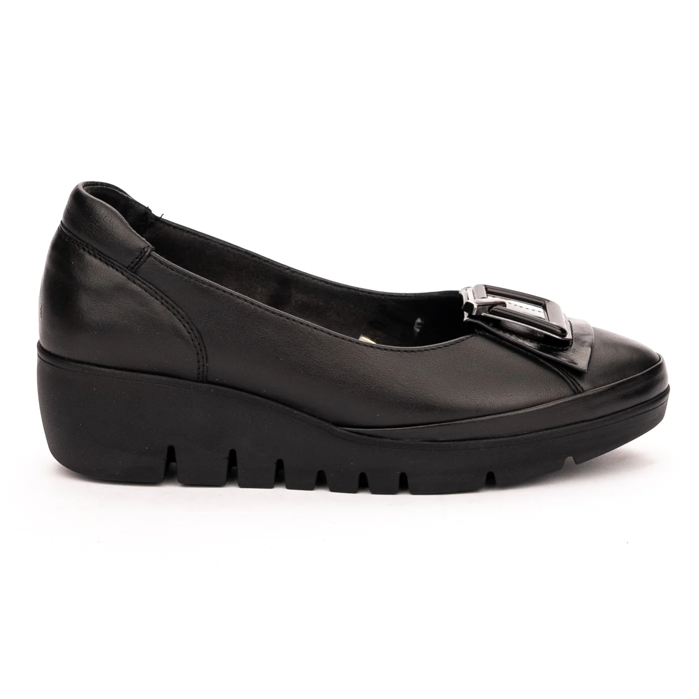 Pantofi dama din piele naturala neagra 13151