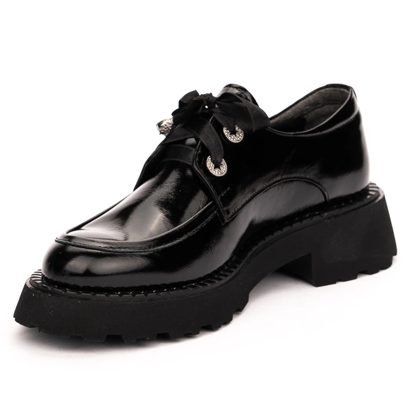 Pantofi dama din piele naturala neagra 13156 - Image 3