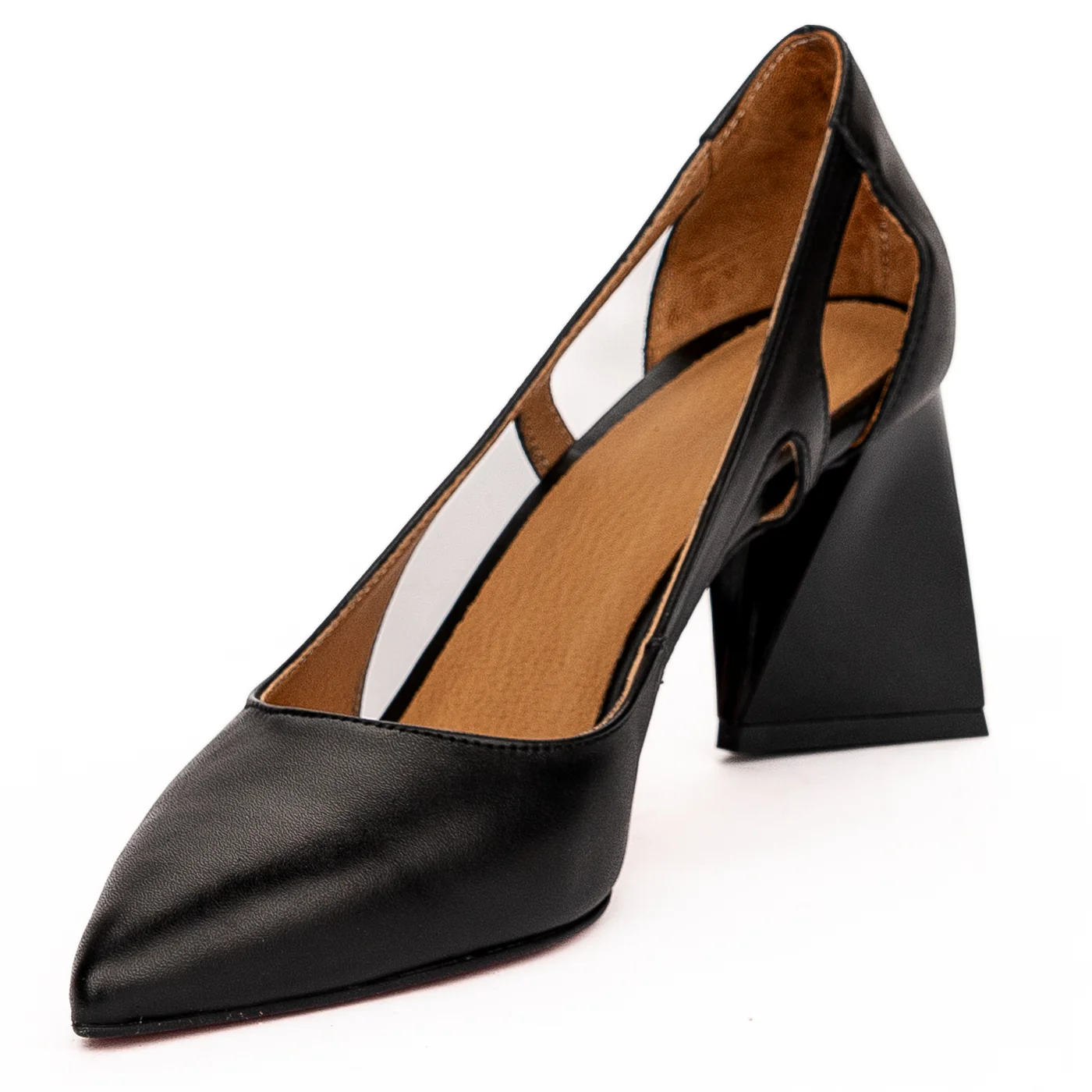 Pantofi dama din piele naturala neagra 13215 - Image 3