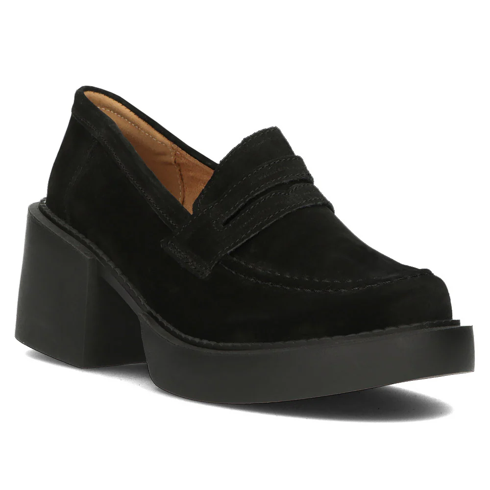 Pantofi dama din piele naturala neagra 13483 - Image 7