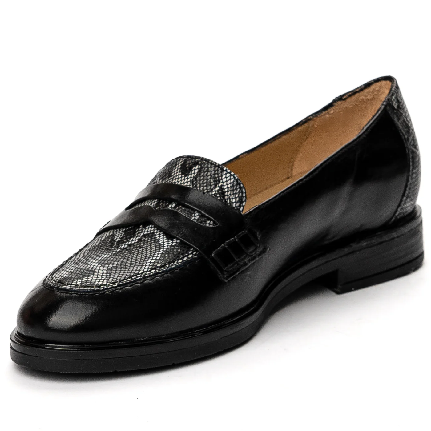 Pantofi dama din piele naturala neagra 13633 - Image 3