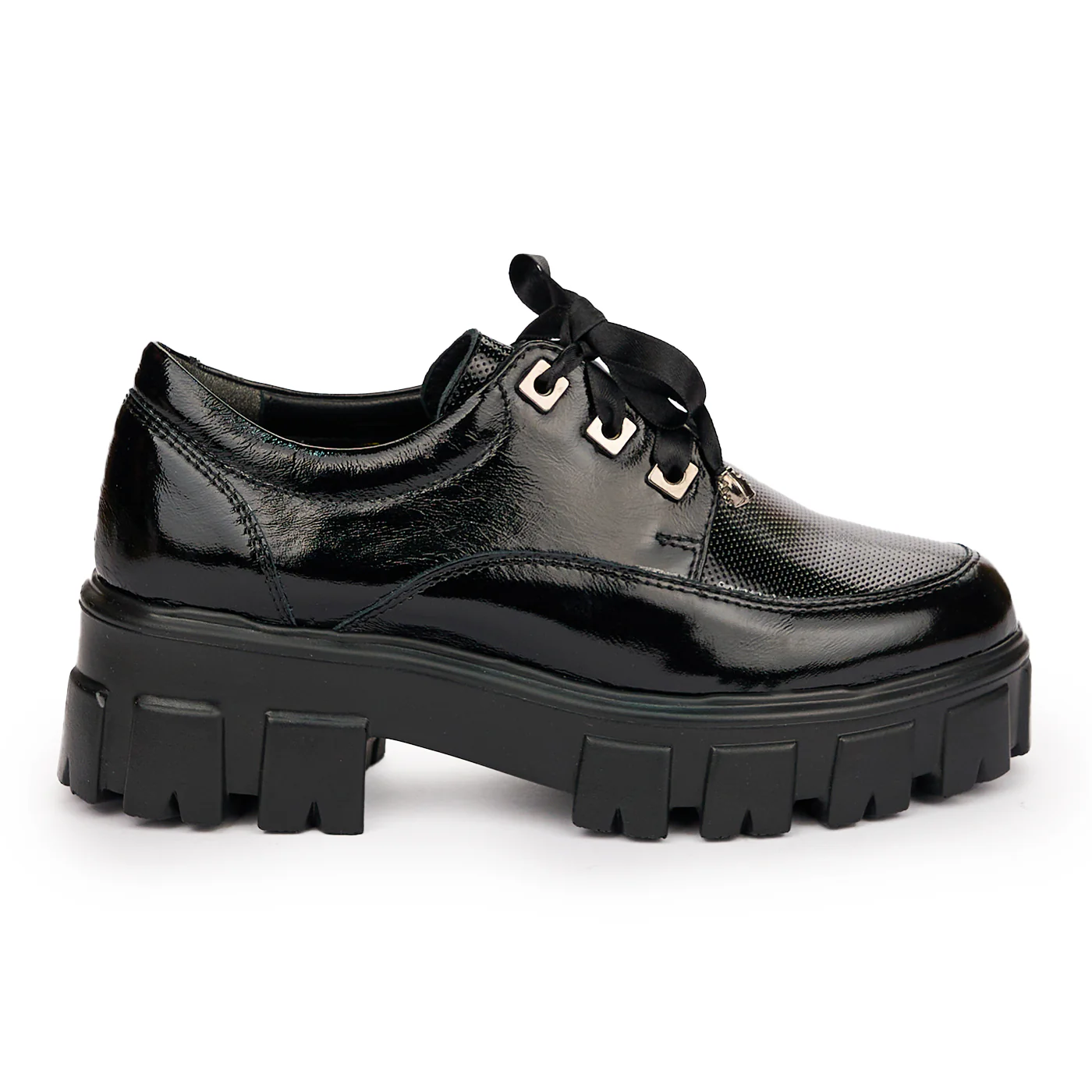 Pantofi dama din piele naturala neagra 13751