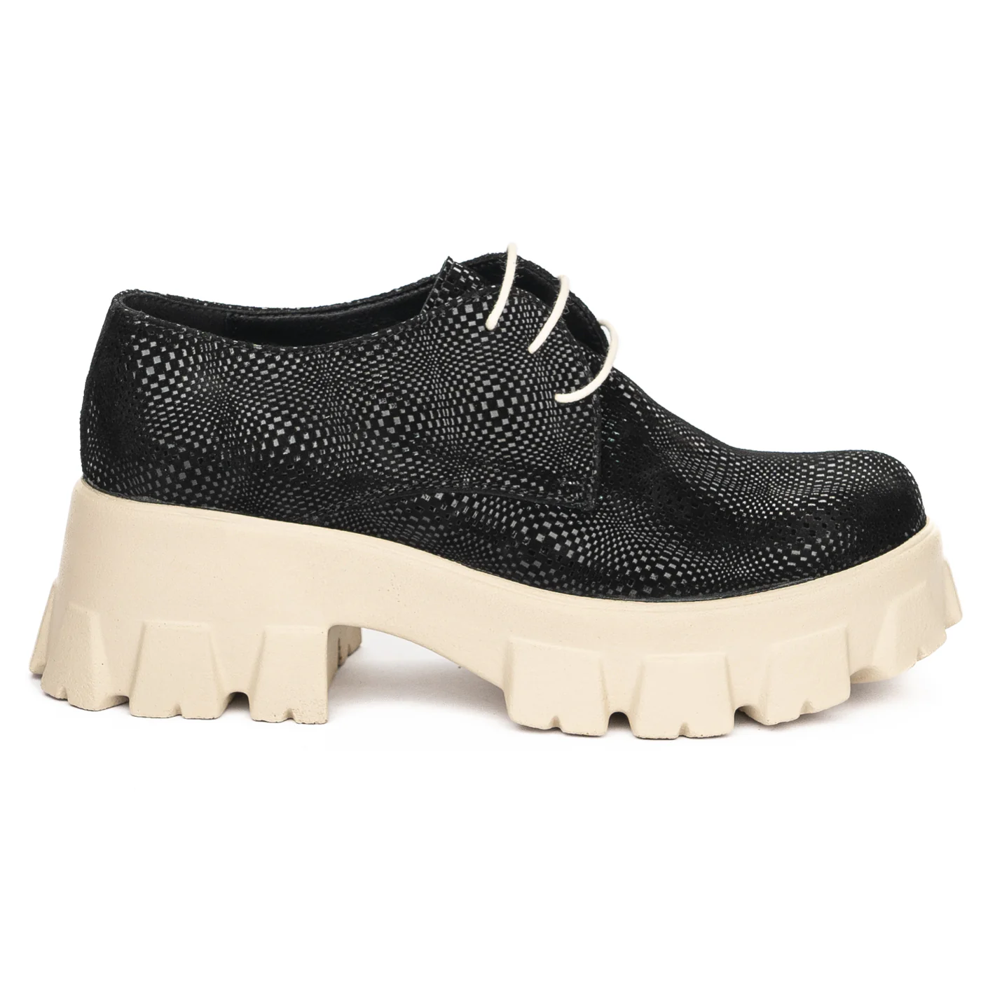 Pantofi dama din piele naturala neagra 13956
